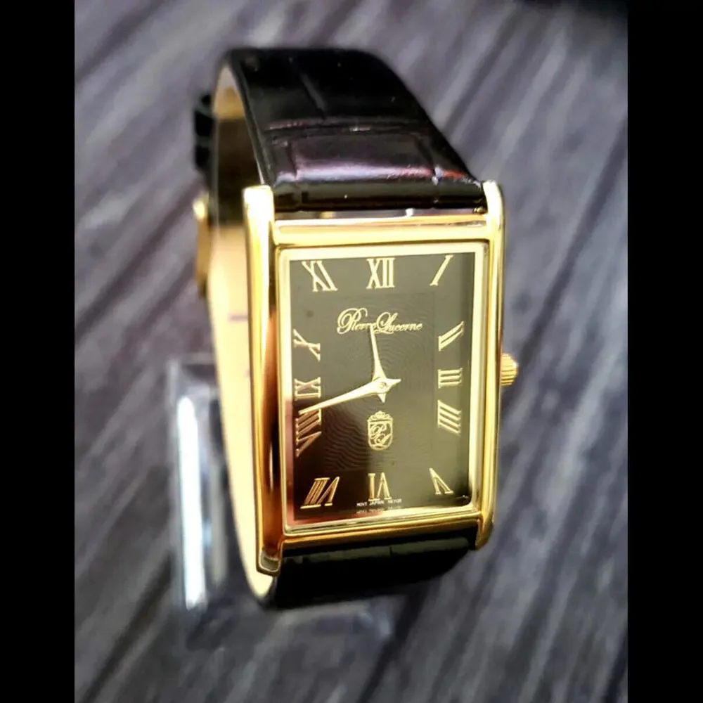 Authentic Pierre Lucerne Seiko‎ Y120 SQ Mens Tank Dress Watch